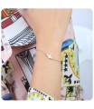 Gold Plated Multiple Opal Silver Bracelet BRS-231-GP